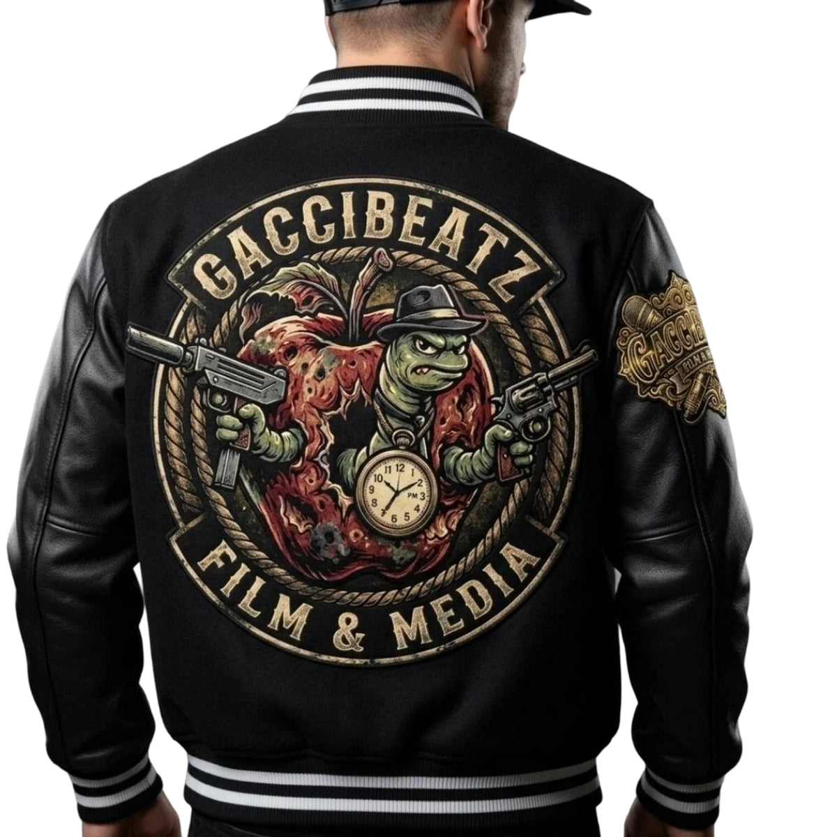 Custom GacciBeatz/ForCelll Rotten Apple Artist Varsity Jacket